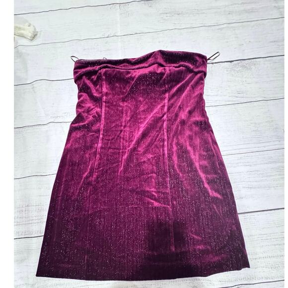Urban Social Strapless Velvet Dress - Picture 1 of 7